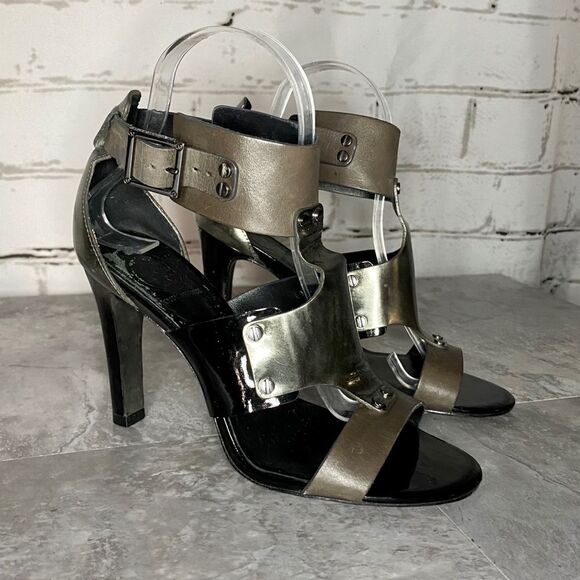 Tory Burch Teagan Stingray Leather Cage Heels Size 7.5 - Picture 2 of 11